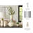 Modern Two-Tone Metal Table Vase for Home Decor - Elegant Tall Flower Vase Accent for Tabletops, and Entryway - White & Blue-1204117349