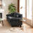 91" Chenille Upholstered Sofa With Soft Overstuffed Seating And Pillow Arm-1346929311