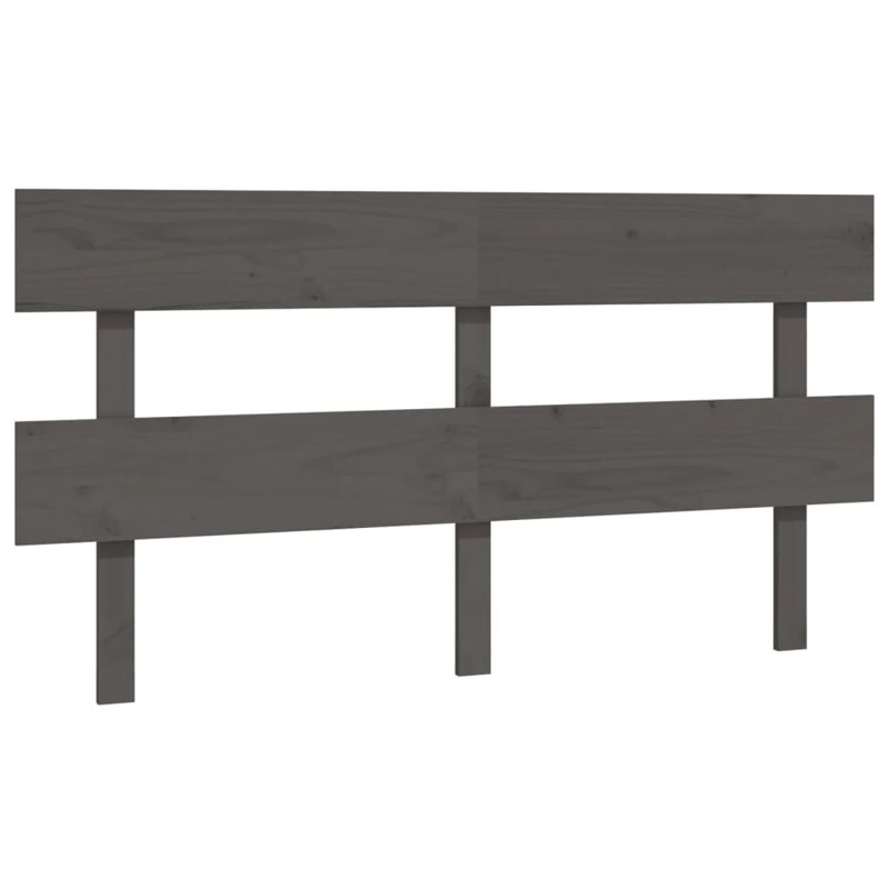 Clovis Solid Wood Headboard, Grey, 124 x 81 cm