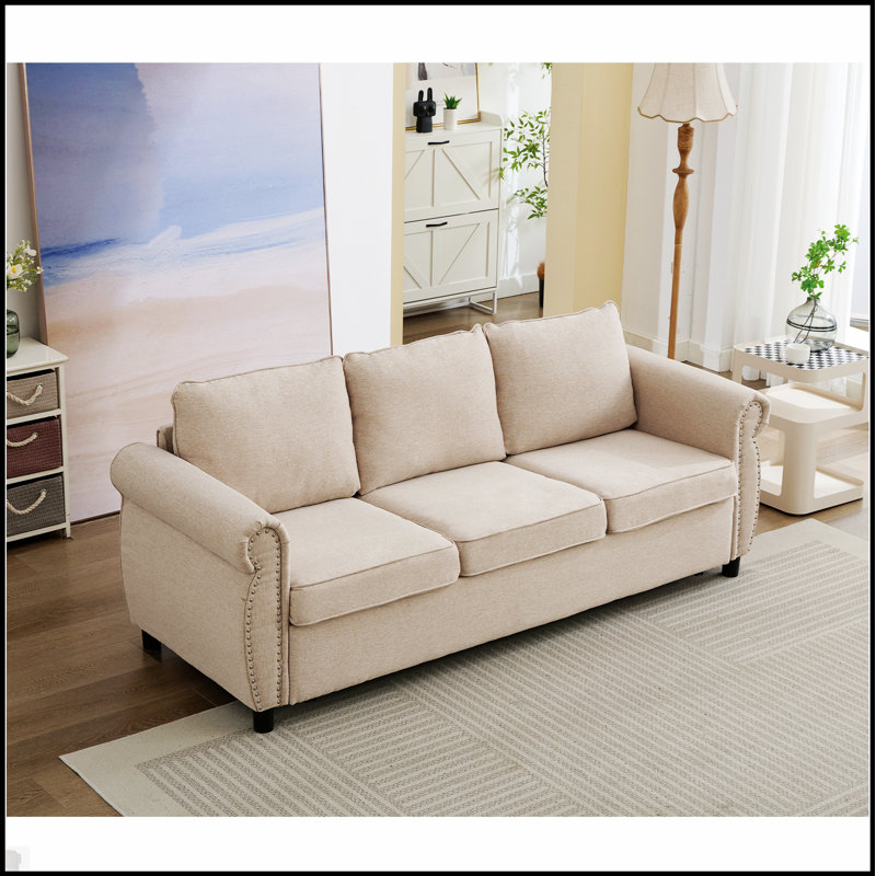 Canapé-lit convertible polyvalent avec matelas en mousse à mémoire de forme et rampe élégante pour les espaces de vie modernes
