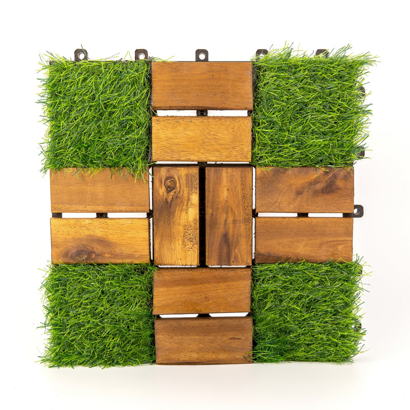 Carreau de terrasse en bois massif 12 "x 12" (ensemble de 30)