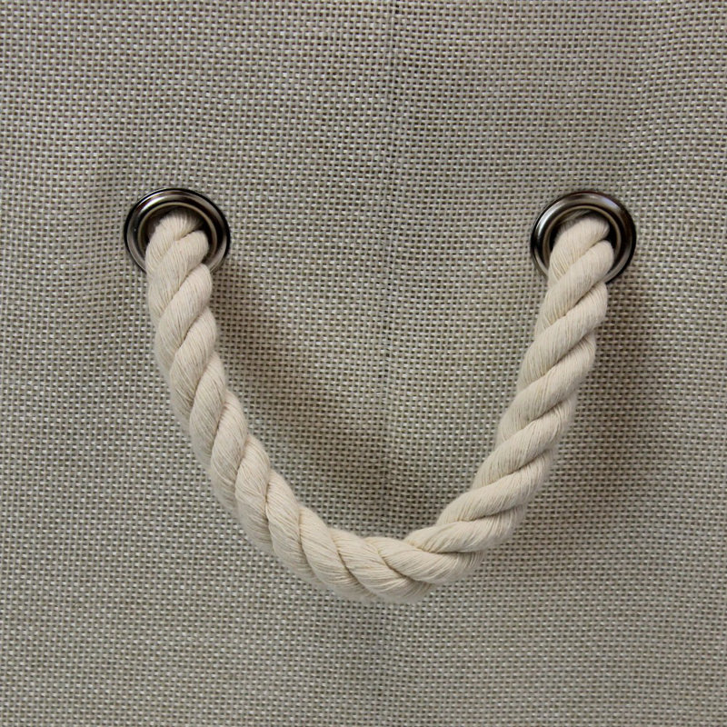 Fabric Laundry Bag with Handles, Cream