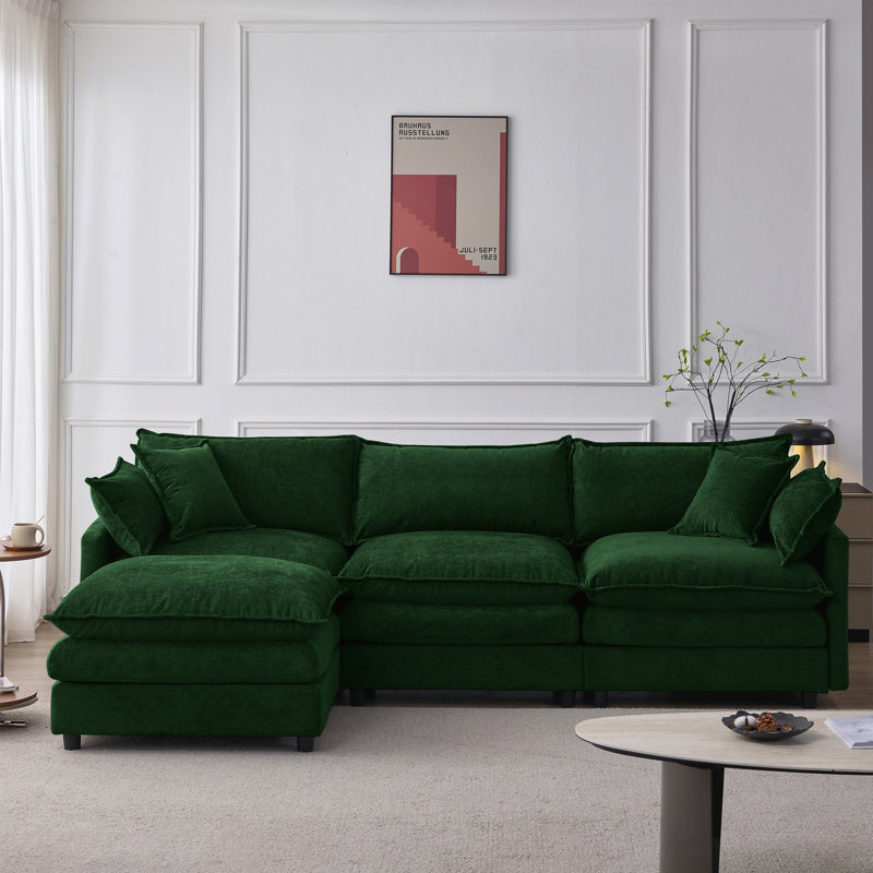 Canapé modulaire de 105 po, Vert