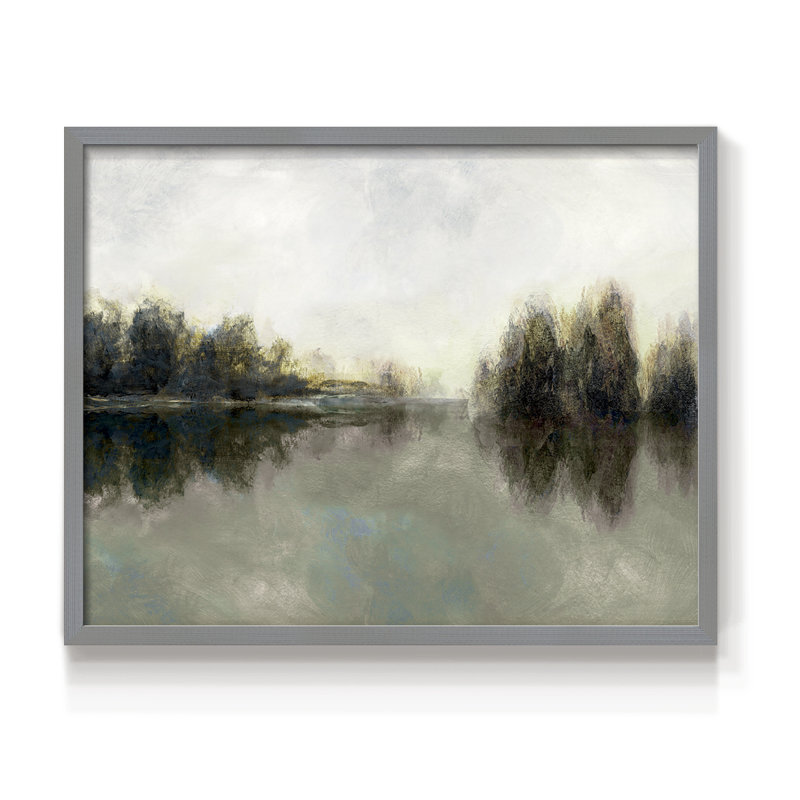 Rainy Sunset - impression encadrée - réaménageable, H 16 po x l 20 po, Gris