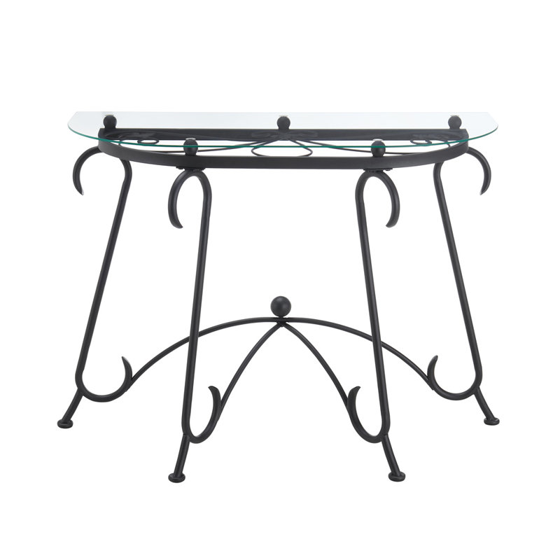 Table basse à surface en verre trempé avec construction robuste pour le salon