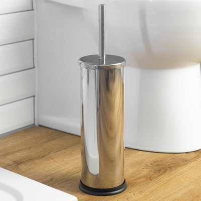 Harbour Housewares Round Toilet Brush and Holder