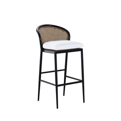 Havana Cane N-Dura Resin Wicker Small Barstool