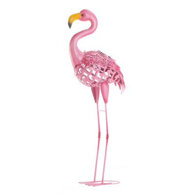 Czerwinski Standing Tall Solar Flamingo Statue