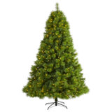 Lighted Artificial Pine Christmas Tree