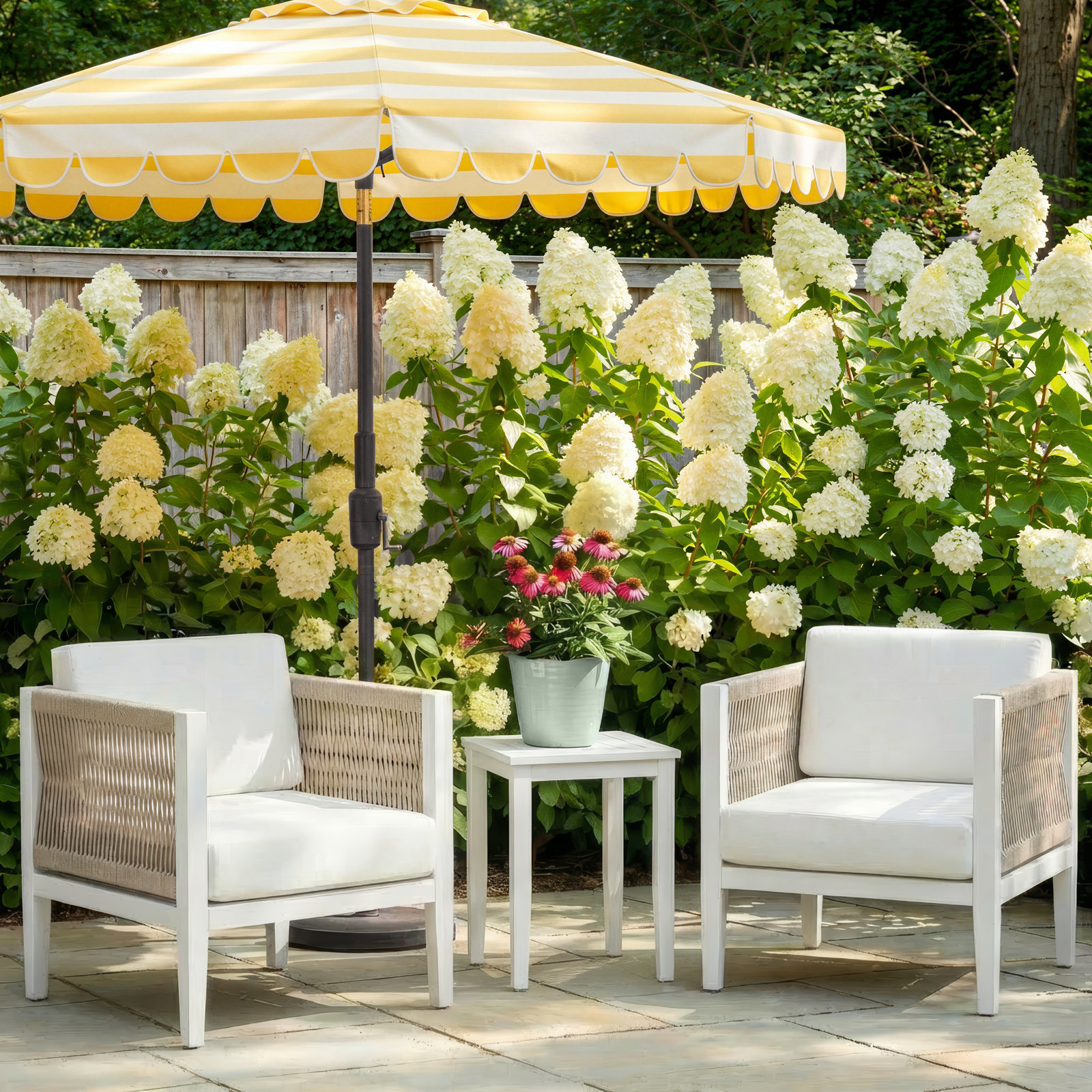 Lilah White Aluminum Side Chairs and Side Table 3pk 