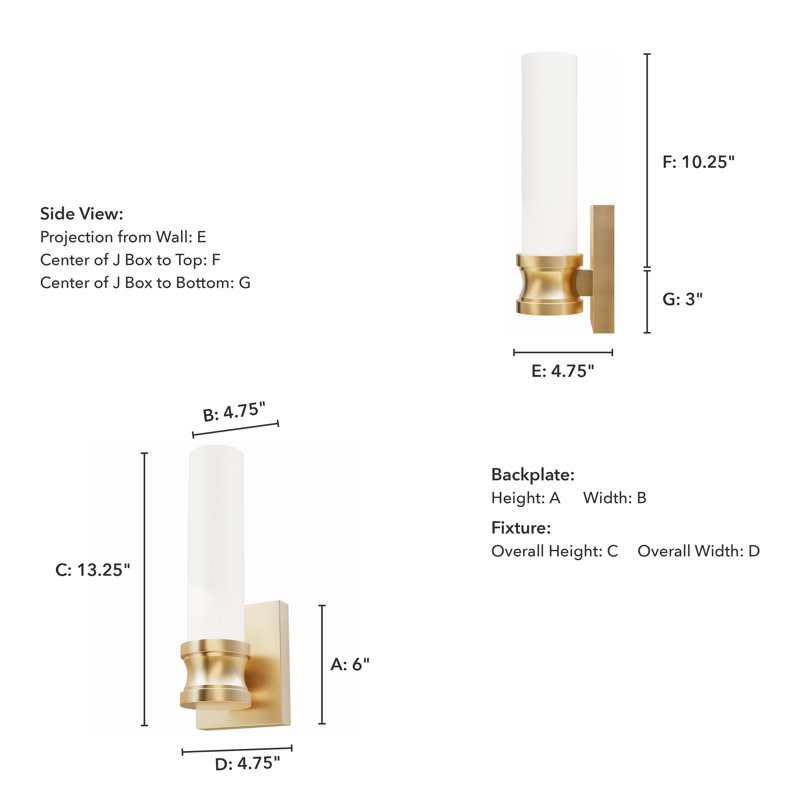 Lenlock Aluminum Armed Sconce, Alturas Gold, White
