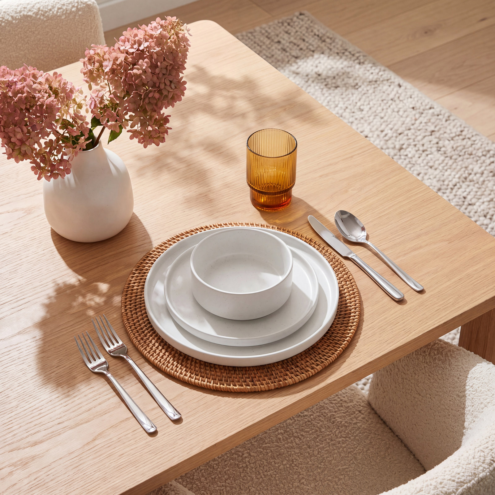 Stoneware Dinnerware Set, White