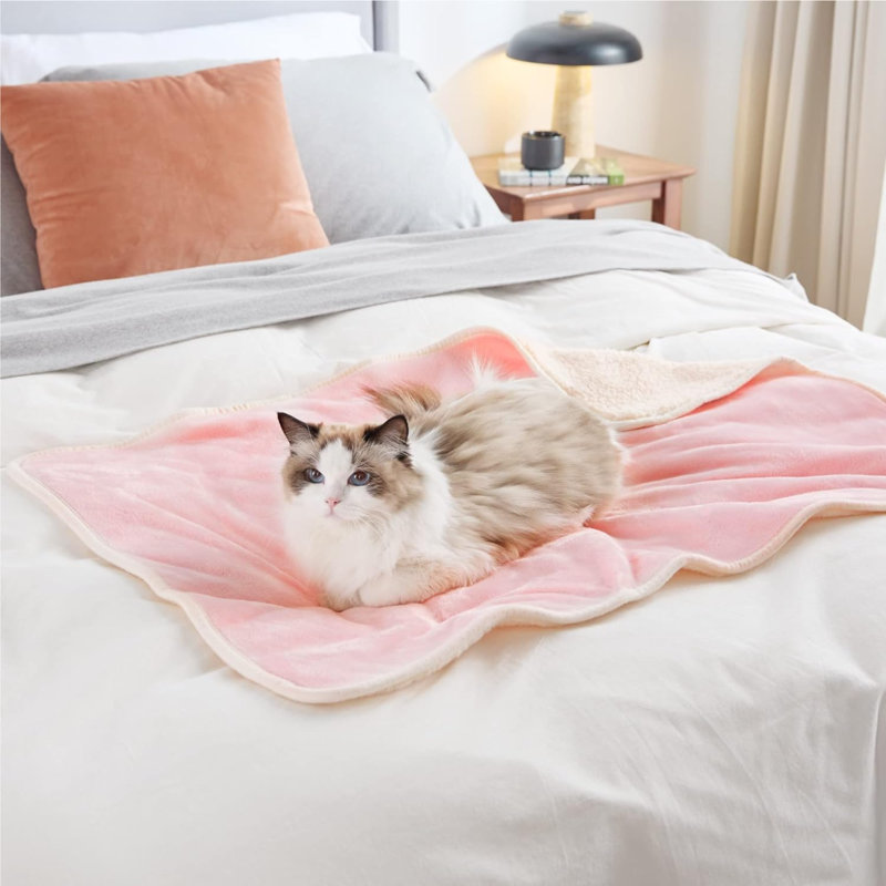 Couverture en flanelle pour animaux, Rose, 25 po x 35 po