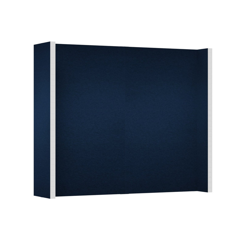 Ensemble mural modulaire de 7 pi de hauteur Everpanel - Bordure blanche, 96", Bleu foncé