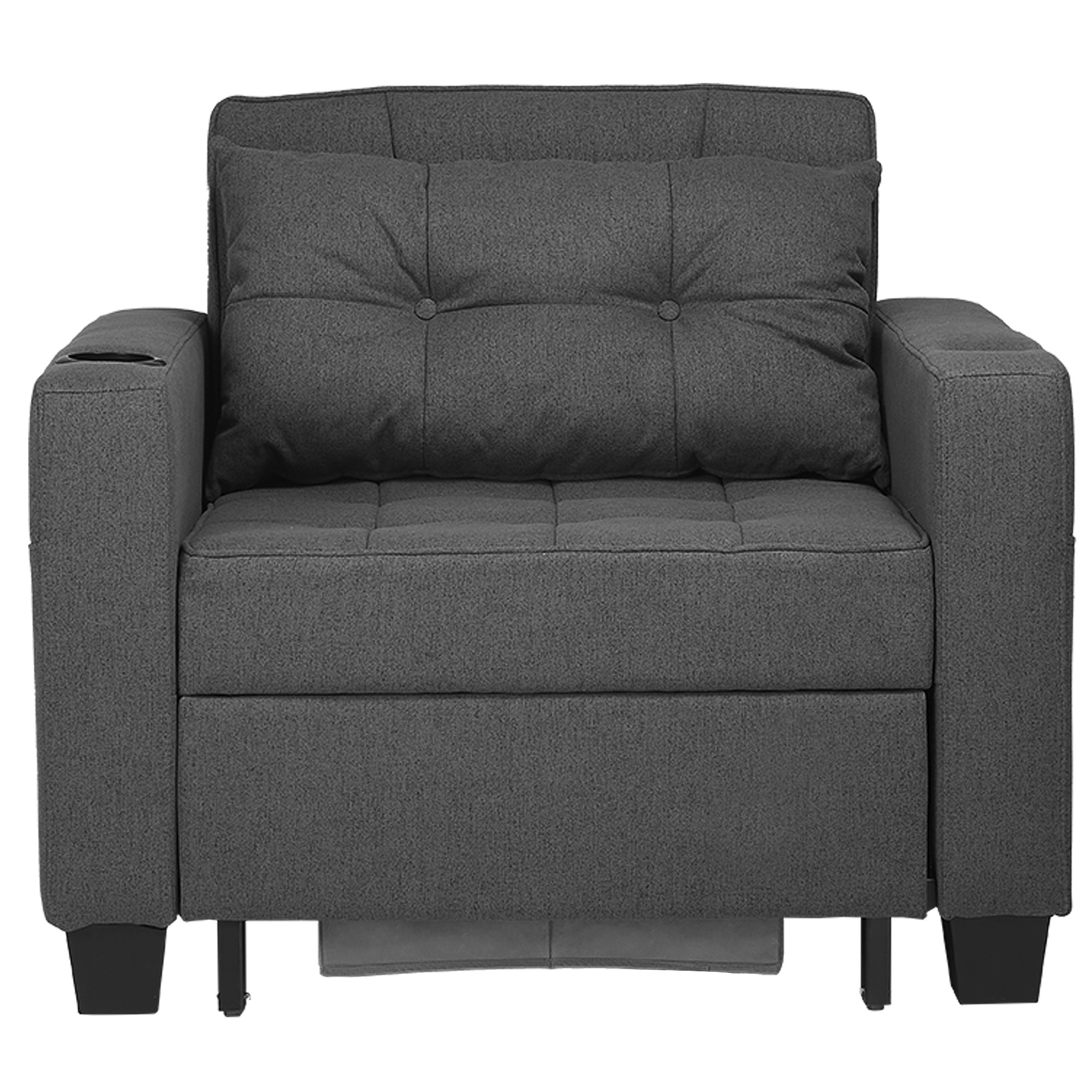 Latitude Run® Marcio Upholstered Convertible Backrest Single Sofa Bed ...