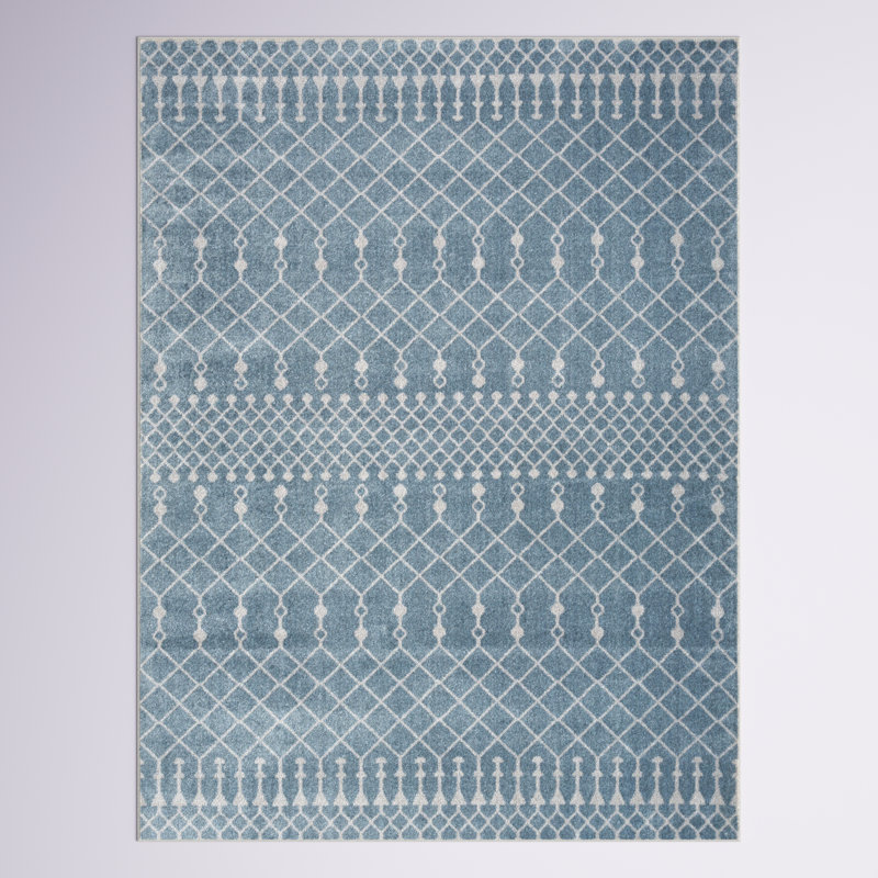 Kittie Washable Moroccan Indoor Rug, Rectangle 5'3" x 7'