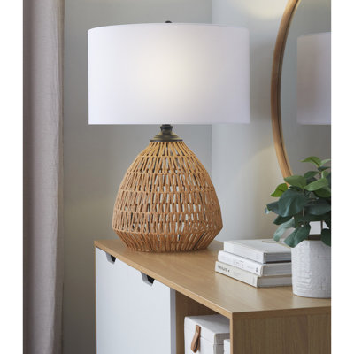 Lampe de table en rotin Queribus