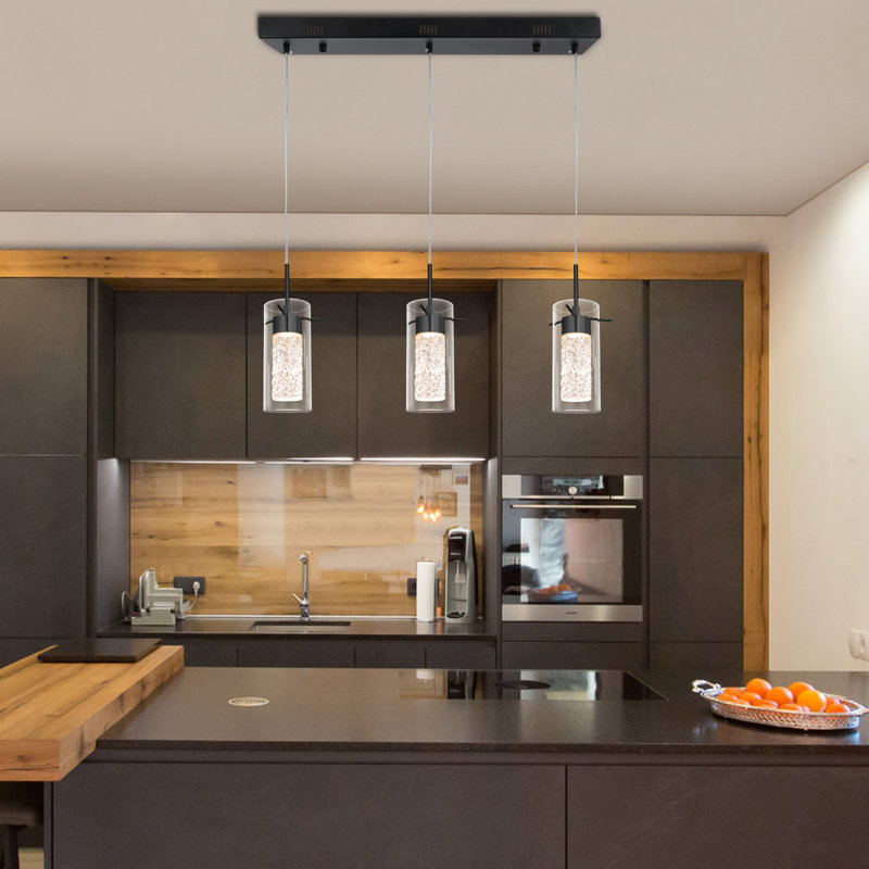  Îlot de cuisine Chealsey Linear K9, Noir mat