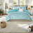 Contemporary Aqua Metallic Bedding Set, Polyester Comforter For Home