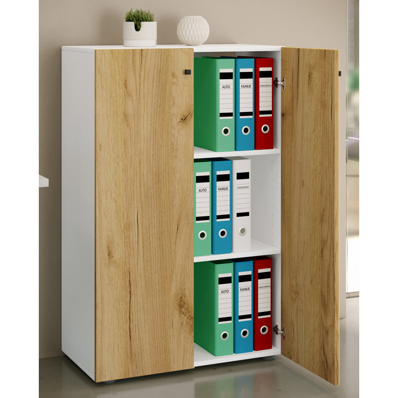 Requita Storage Cabinet, White/Natural