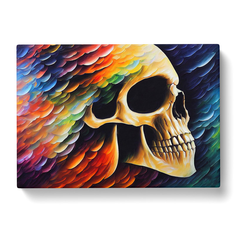 Skull In Colour Vol.2 Abstract - Wrapped Canvas, 40cm H x 60cm W x 3cm D