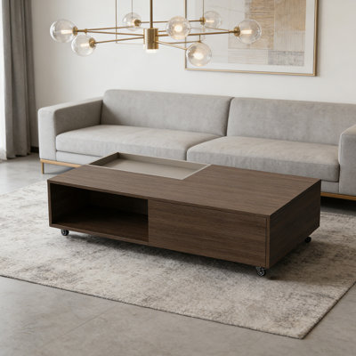 Table basse avec roulettes pour petit appartement