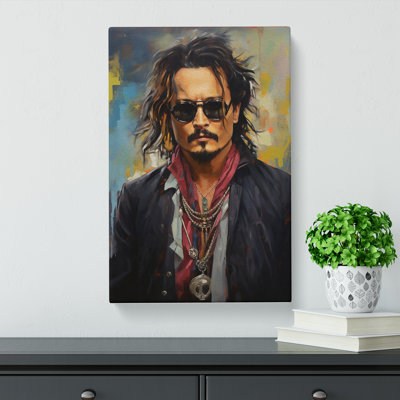 Johnny Depp Hard Edge - Wrapped Canvas
