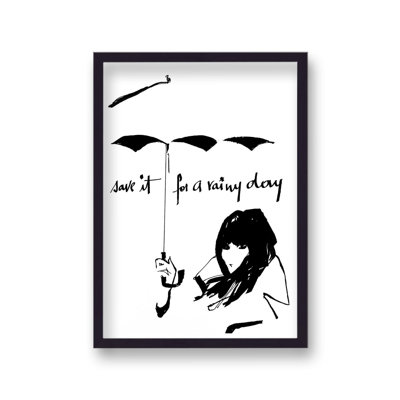 David Downton Save It For A Rainy Day Couture - Single Picture Frame Print