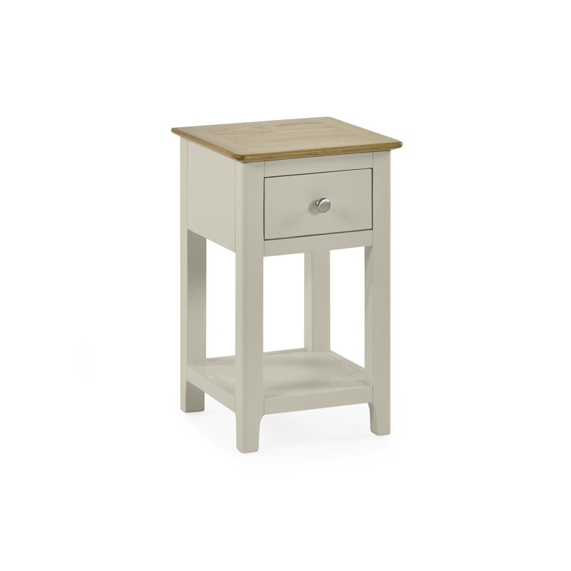 Amrico 34cm W Bedside Table, Light Grey