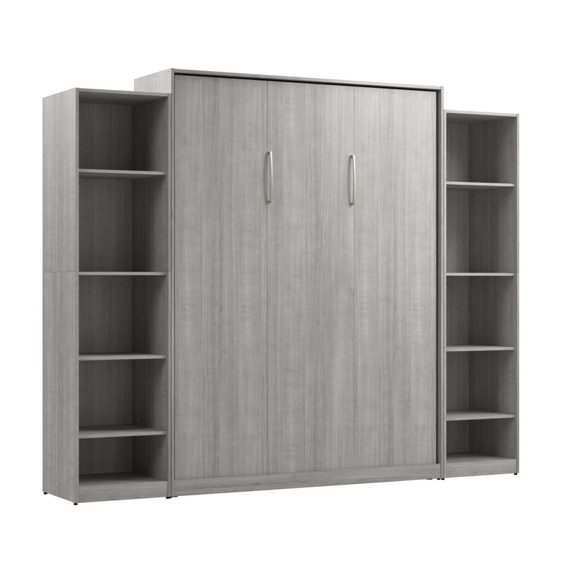 Lit escamotable Oneybrook, Gris platine, Grand