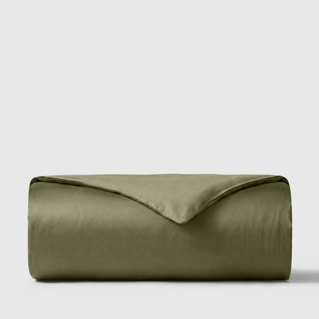 Bedable Green Sateen Duvet Cover - S.king - Image 3