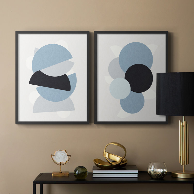 Impression encadrée Shapely Blues I-Premium - prêt à être accroché - aucun clou requis - aucun clou requis, H 11 po x l 18 po