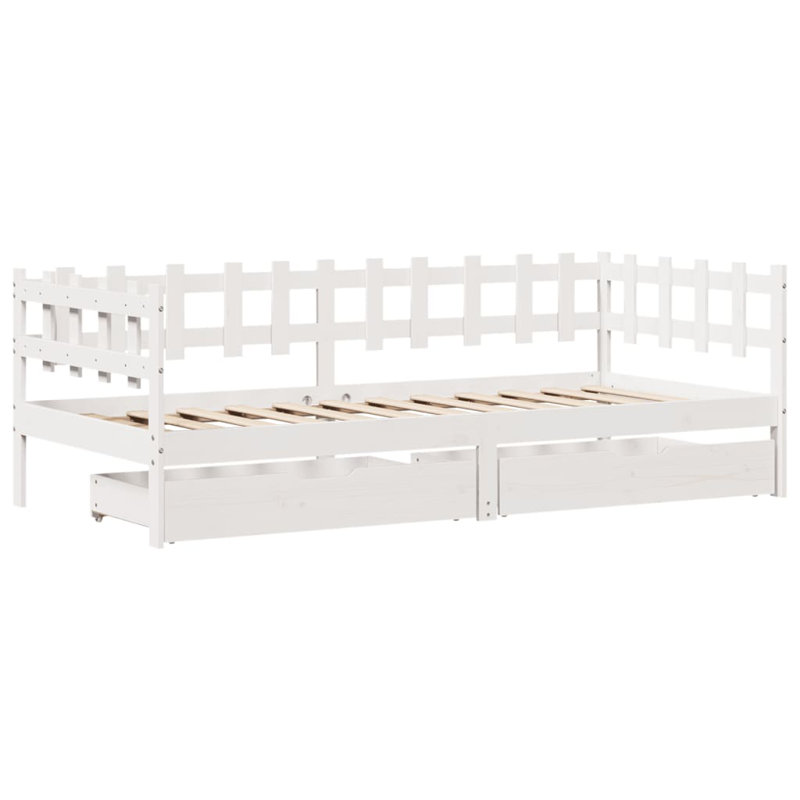 Rhiad Solid Wood Daybed, Single (3'), White