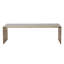 Keven Travertine Coffee Table, Natural and Brass