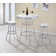 Retro 3-Piece Round 1950S Bistro Pub Bar Table Set