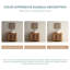 Meuble-lavabo autoportant en bois d'hévéa massif avec miroir-486685032