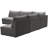 Ensoll Velvet L-Shaped Sectional Reversible-1496889927
