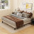 Bettyjean Wingback Platform Bed: Wood & Metal Frame + Underbed Storage-255304044-255304035