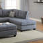3 pièces Canapé modulaire gris et gris