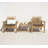 Amaze 57.1" Outdoor Teak Loveseat with Cushions