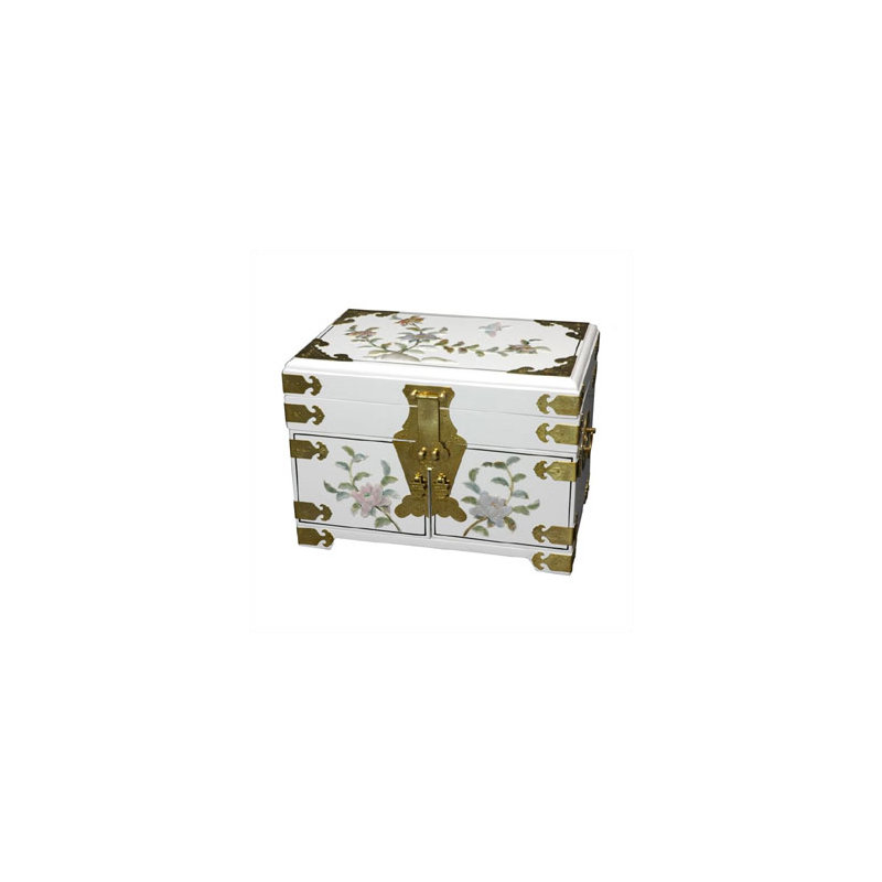 Chinese Daisy Mirror Jewelry Box