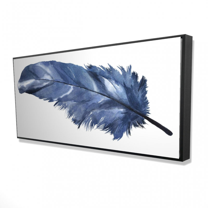 Plume bleue, reproduction sur toile