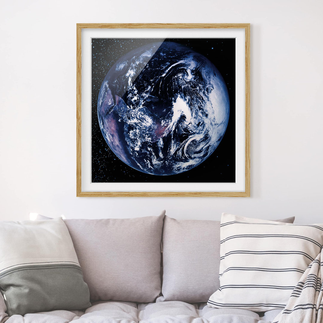 Gerahmter Grafikdruck Planet Earth