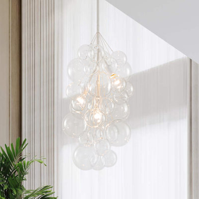 Lelaina 3 - Light Cluster Bubble Glass Chandelier