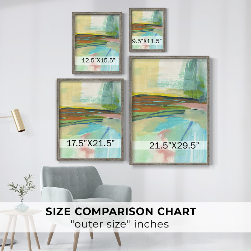 Radiant Horizon IV Framed Print - Solid Wood, 15" H x 12" W
