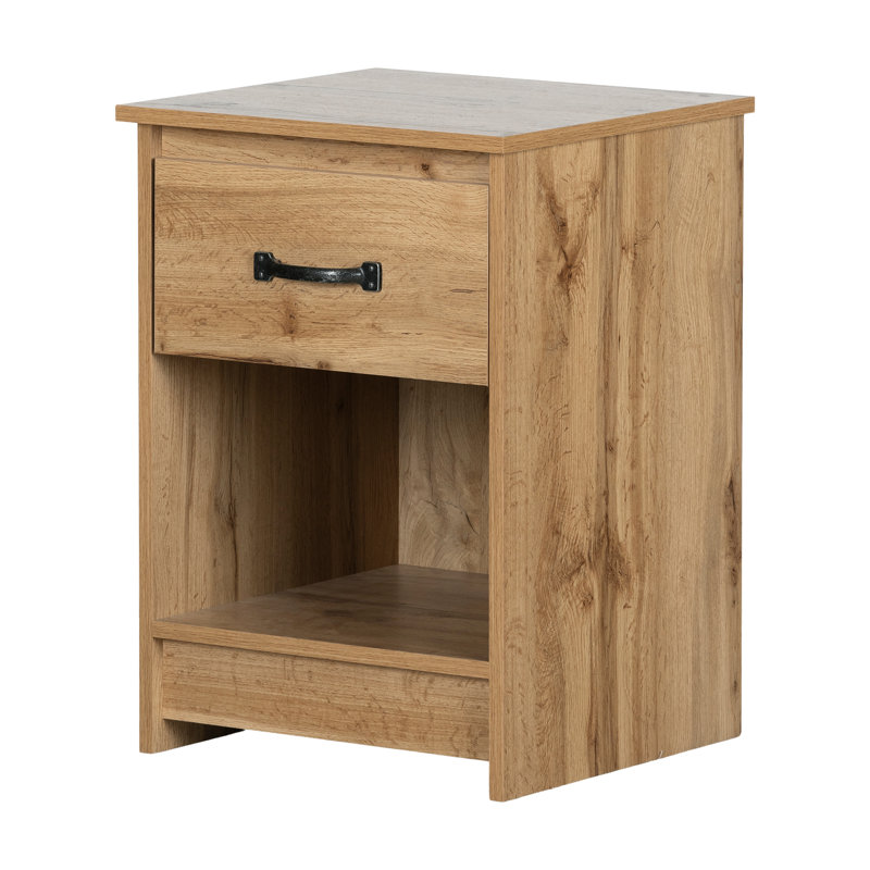 Tassio 1 Drawer Nightstand, Nordik Oak