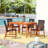 Anautica 4 - Person Eucalyptus Solid Wood Patio Dining Set Umbrella Hole Included Rectangular Table
