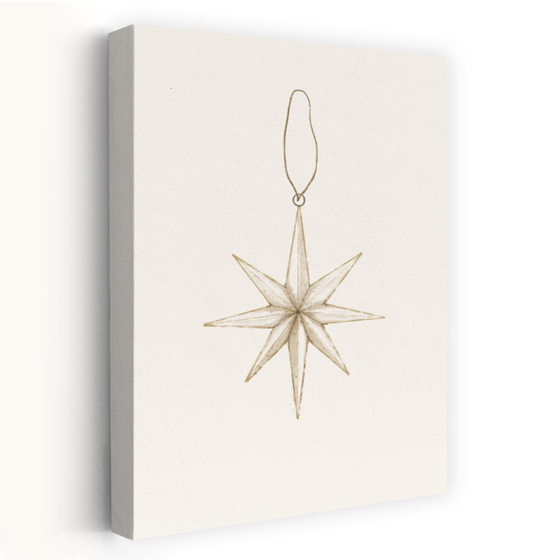 Elegant Holiday Star Classic Elegant Minimalist Landscape Nature Wall Art Print 1 Piece Wrapped Canvas Wall Art