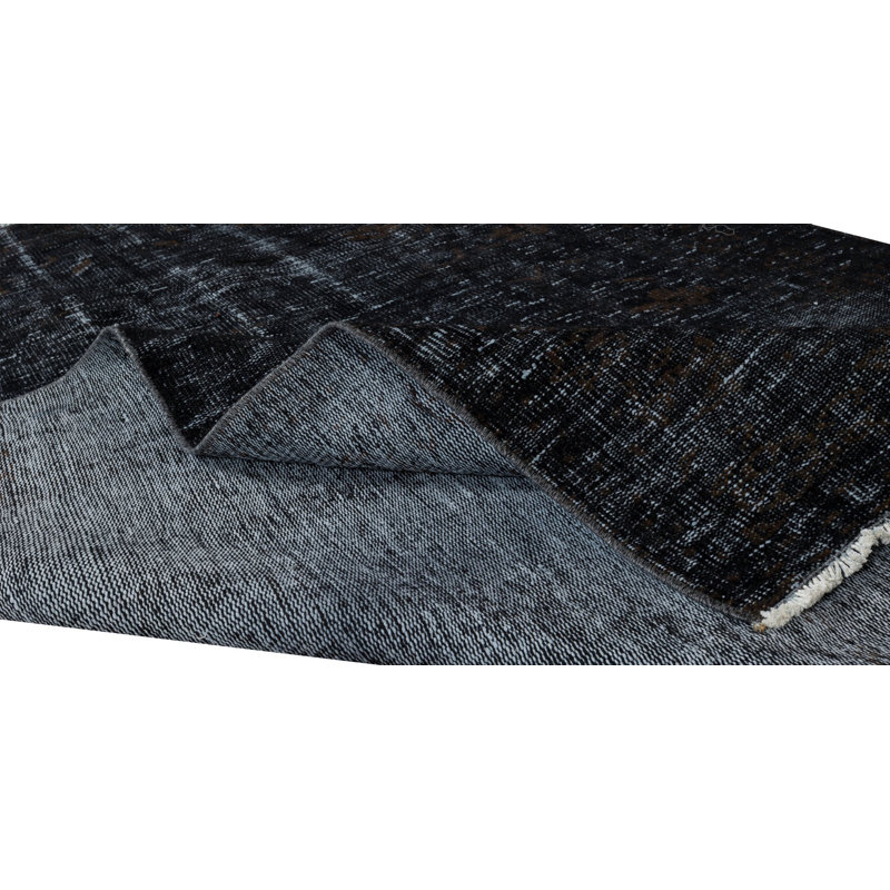 Tapis turc contemporain en laine teint à la main de 5,6 x 8 pi