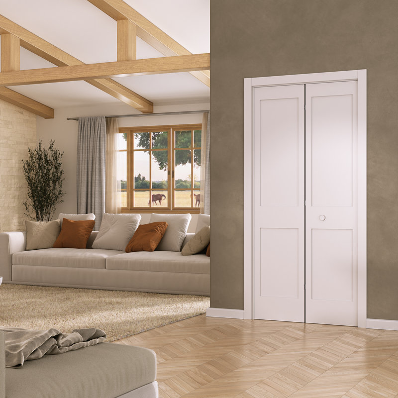 Porte pliante 2 panneaux Shaker, 24 po x 78,75 po